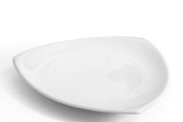 Teller flach 30 cm, dreieckig